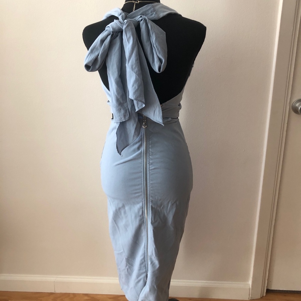 Beautiful periwinkle sexy cut out dress